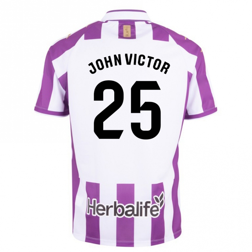 Enfant Football Maillot John Victor #25 Violet Tenues Domicile 2023/24 Canada