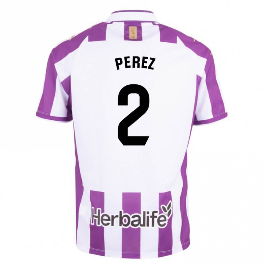 Enfant Football Maillot Iker Pérez #2 Violet Tenues Domicile 2023/24 Canada