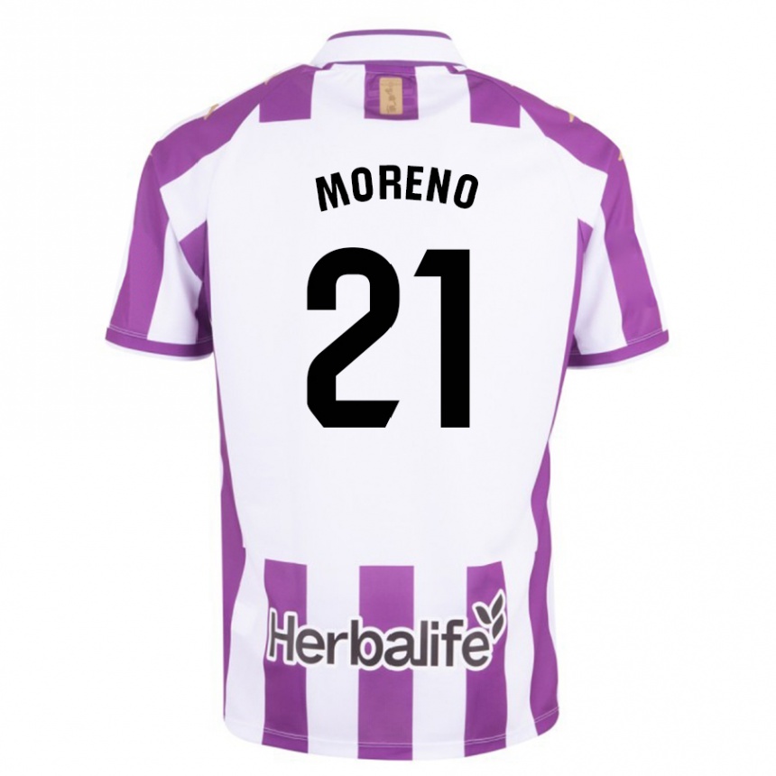 Enfant Football Maillot Xavi Moreno #21 Violet Tenues Domicile 2023/24 Canada