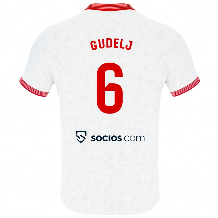 Enfant Football Maillot Nemanja Gudelj #6 Blanc Tenues Domicile 2023/24 Canada