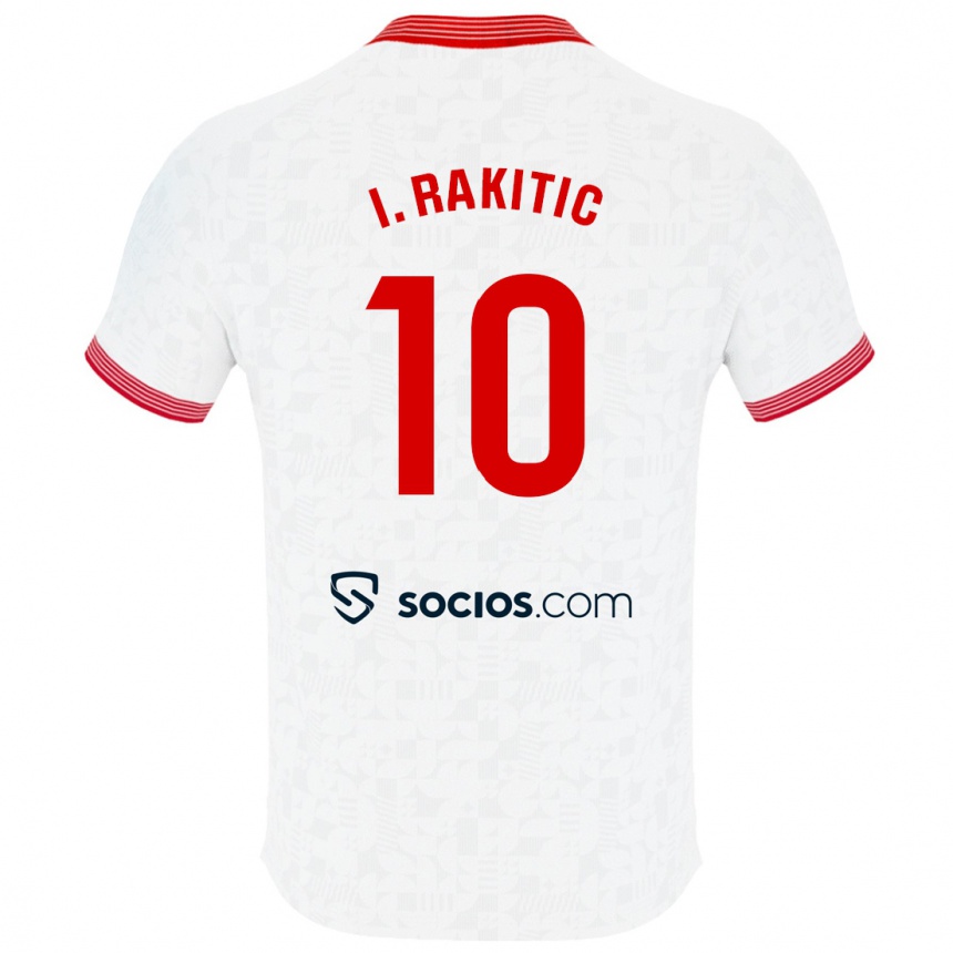 Kids Football Ivan Rakitic #10 White Home Jersey 2023/24 T-Shirt Canada