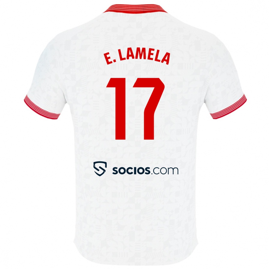 Enfant Football Maillot Erik Lamela #17 Blanc Tenues Domicile 2023/24 Canada