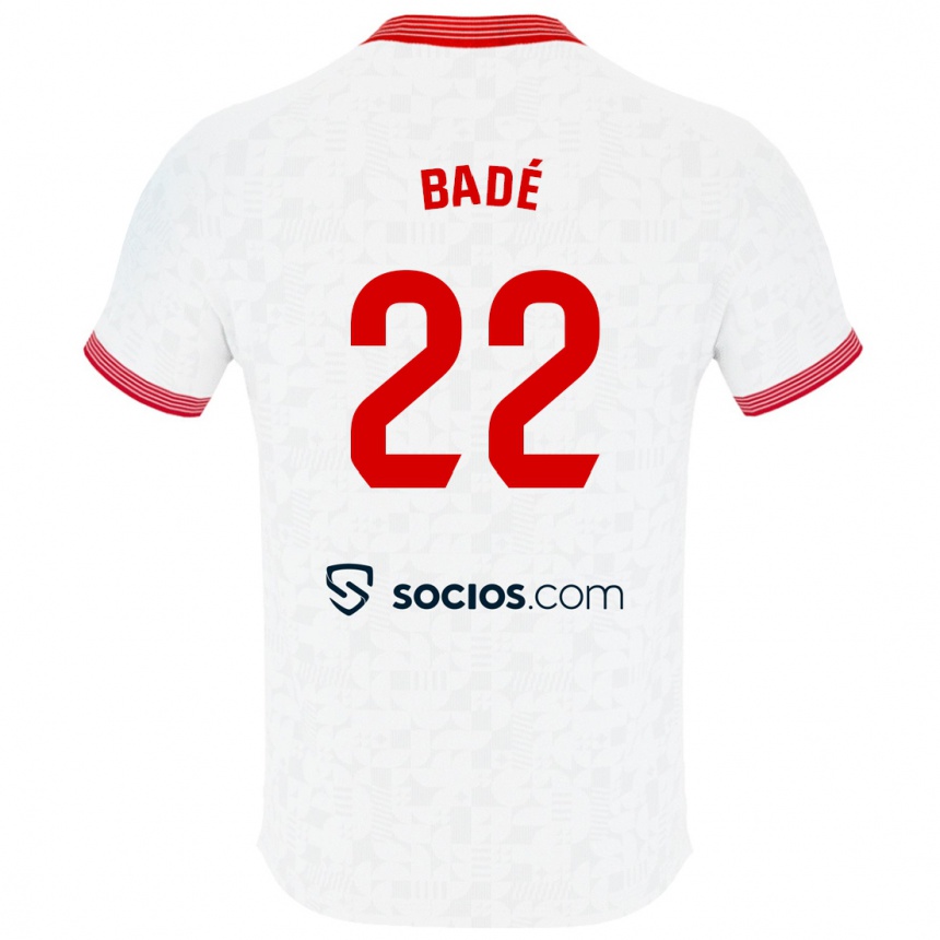 Kids Football Loïc Badé #22 White Home Jersey 2023/24 T-Shirt Canada