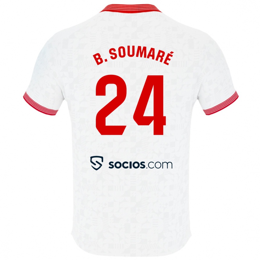 Kids Football Boubakary Soumaré #24 White Home Jersey 2023/24 T-Shirt Canada