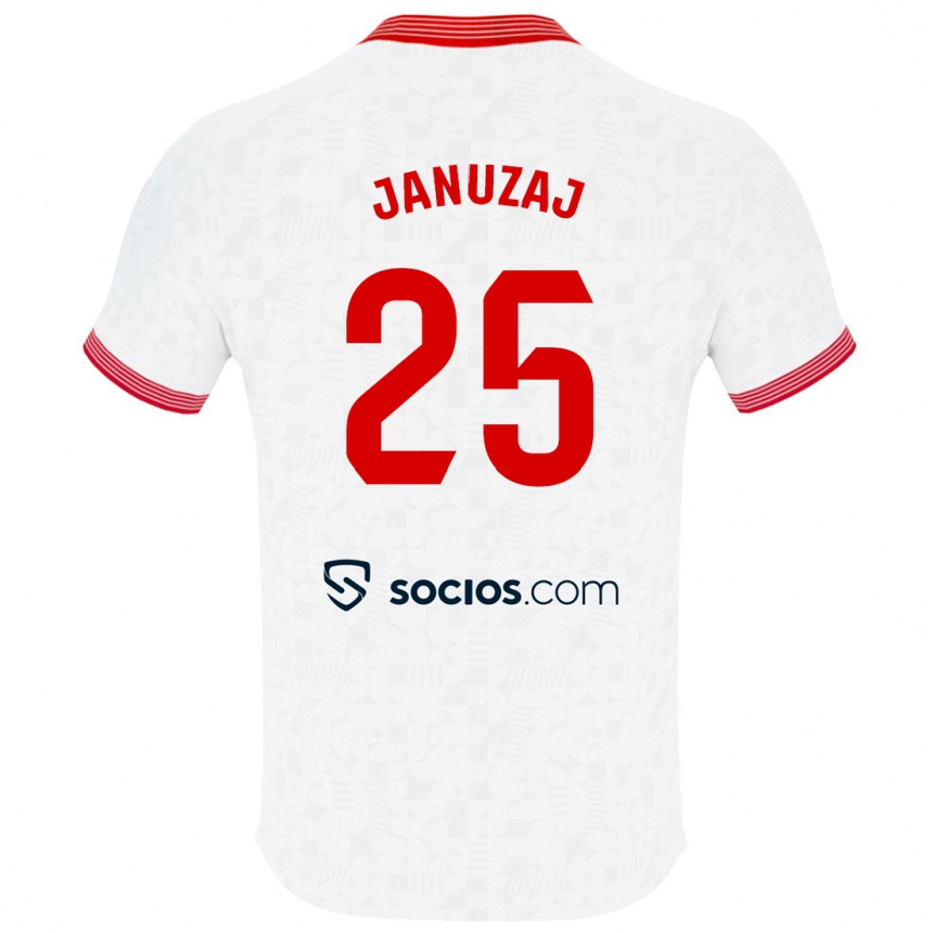 Kids Football Adnan Januzaj #25 White Home Jersey 2023/24 T-Shirt Canada