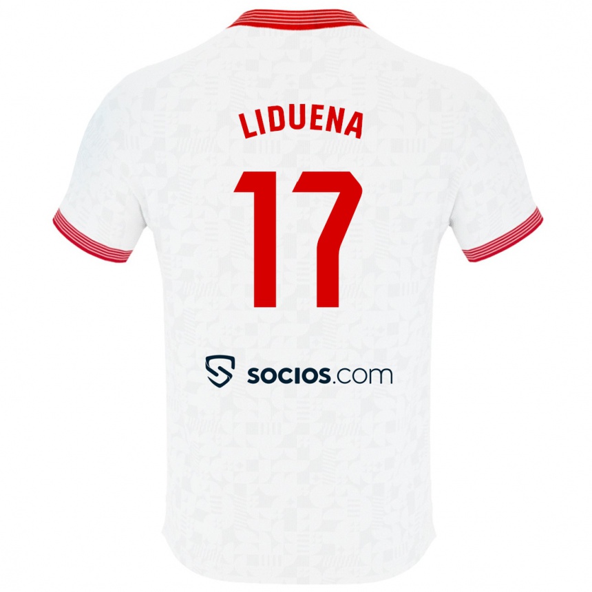 Kids Football Daniel Lidueña #17 White Home Jersey 2023/24 T-Shirt Canada