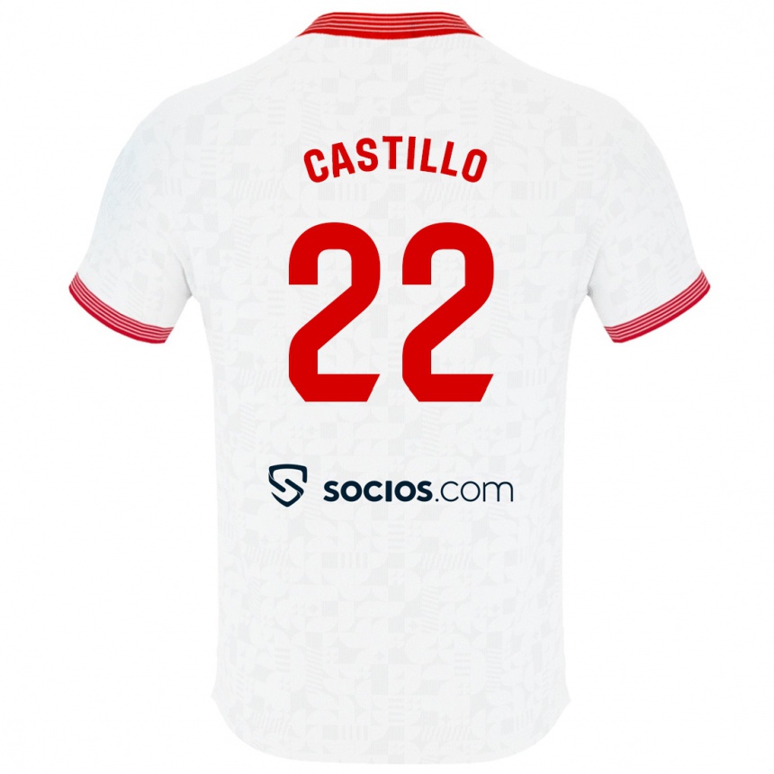 Kids Football José Castillo #22 White Home Jersey 2023/24 T-Shirt Canada