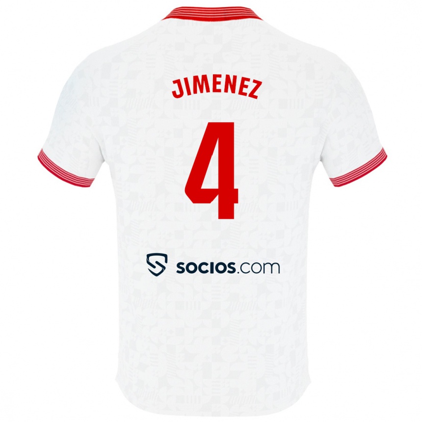 Enfant Football Maillot Diego Jiménez #4 Blanc Tenues Domicile 2023/24 Canada