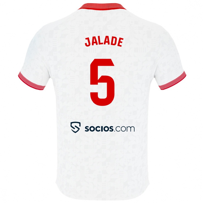 Enfant Football Maillot Robert Jalade #5 Blanc Tenues Domicile 2023/24 Canada