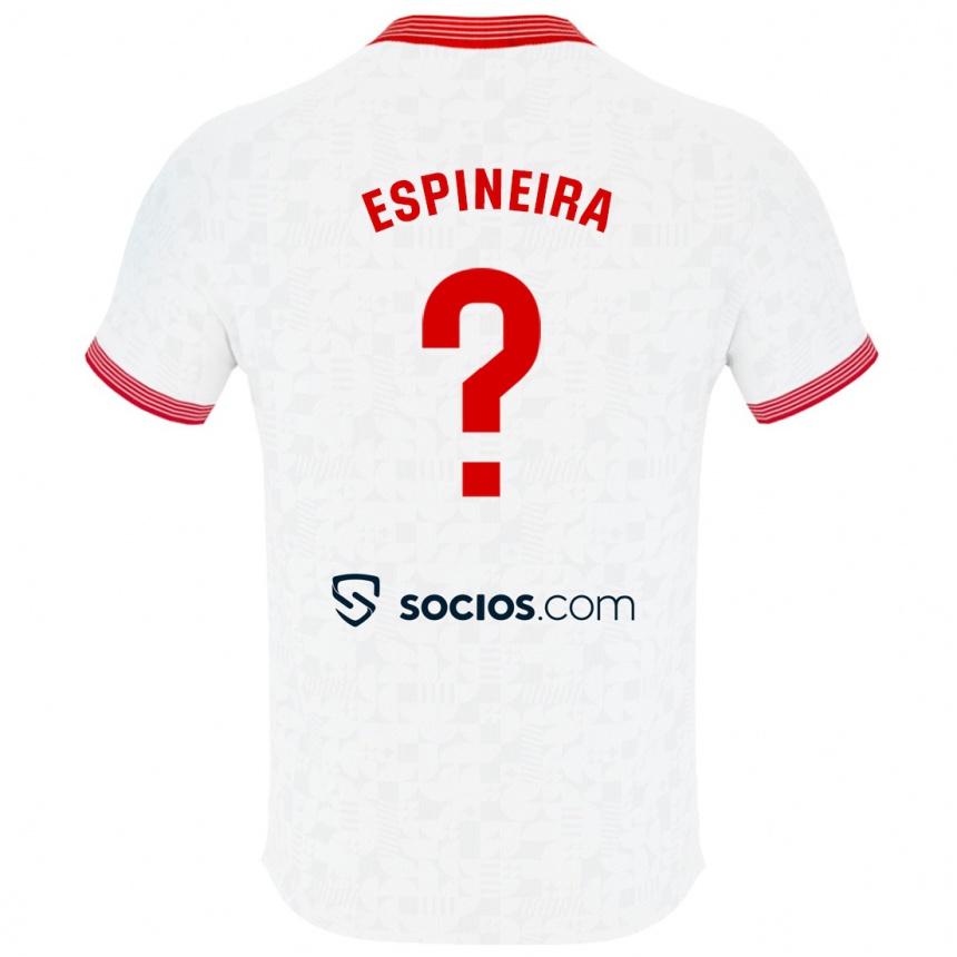 Kids Football Alberto Espiñeira #0 White Home Jersey 2023/24 T-Shirt Canada