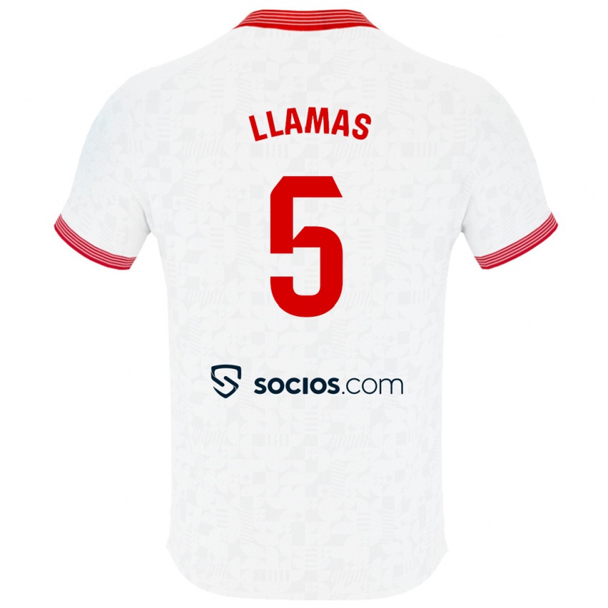 Enfant Football Maillot Eva Llamas Hernández #5 Blanc Tenues Domicile 2023/24 Canada