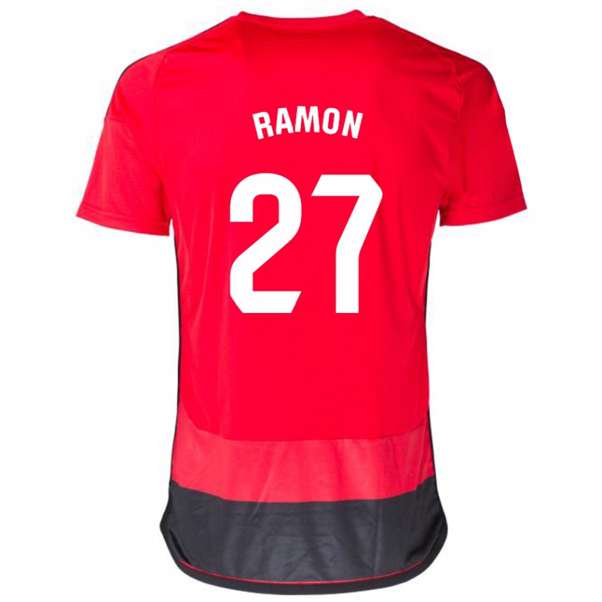 Kids Football Pablo Ramón #27 Red Black Home Jersey 2023/24 T-Shirt Canada