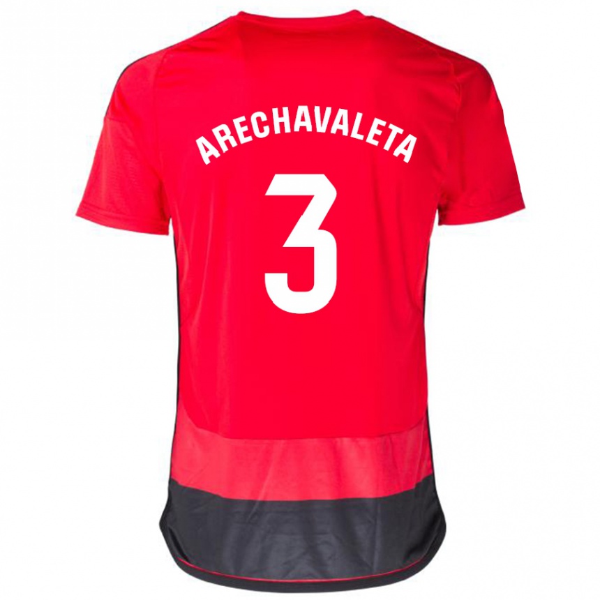 Enfant Football Maillot Jorge Arechavaleta #3 Rouge Noir Tenues Domicile 2023/24 Canada