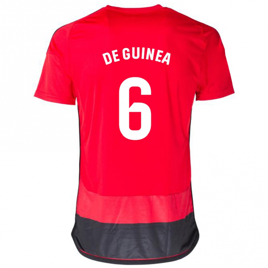 Kids Football Asier Ortiz De Guinea #6 Red Black Home Jersey 2023/24 T-Shirt Canada