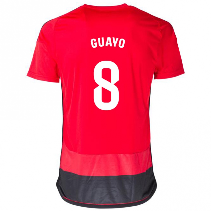 Enfant Football Maillot Guayo #8 Rouge Noir Tenues Domicile 2023/24 Canada