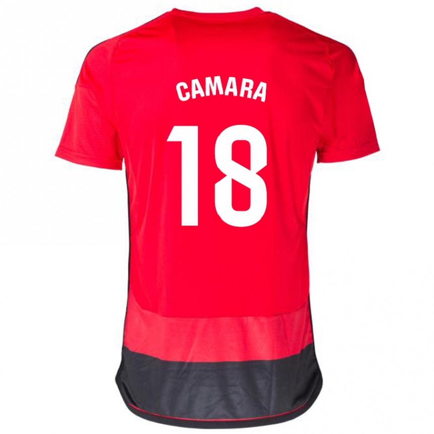 Kids Football Aaron Cámara #18 Red Black Home Jersey 2023/24 T-Shirt Canada