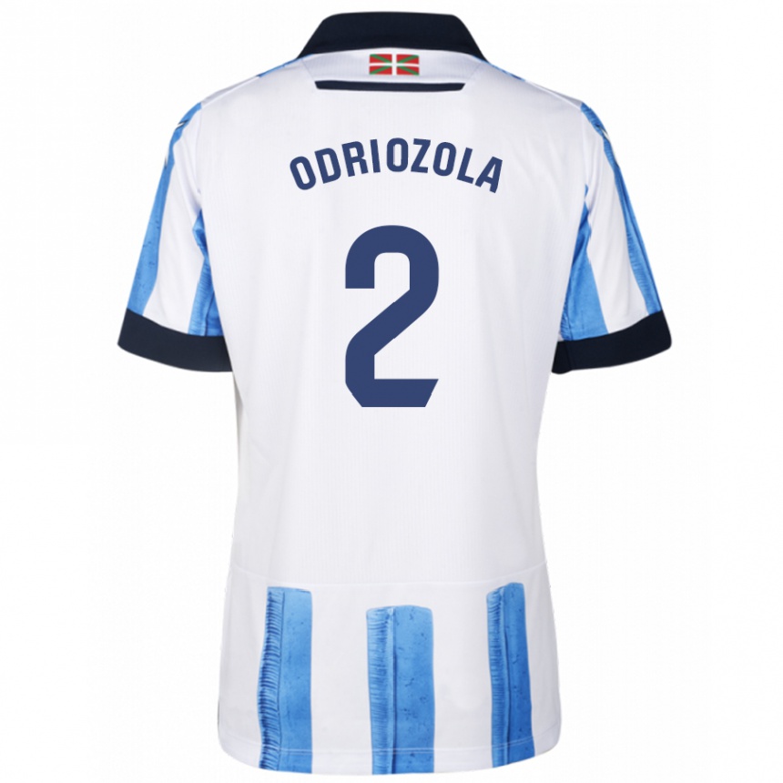 Enfant Football Maillot Alvaro Odriozola #2 Bleu Blanc Tenues Domicile 2023/24 Canada