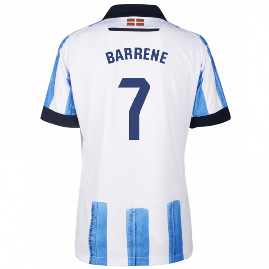 Enfant Football Maillot Ander Barrene #7 Bleu Blanc Tenues Domicile 2023/24 Canada