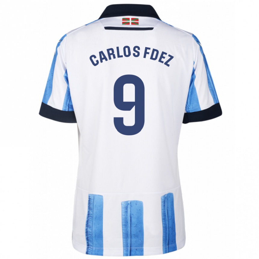 Kids Football Carlos Fernández #9 Blue White Home Jersey 2023/24 T-Shirt Canada