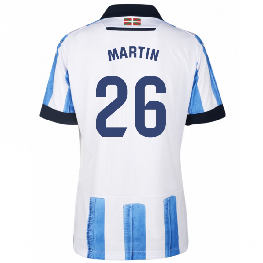 Enfant Football Maillot Jon Martín #26 Bleu Blanc Tenues Domicile 2023/24 Canada