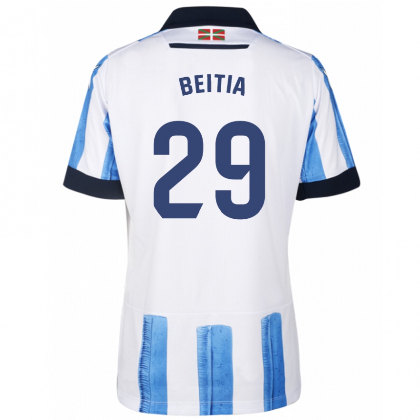 Enfant Football Maillot Luken Beitia #29 Bleu Blanc Tenues Domicile 2023/24 Canada