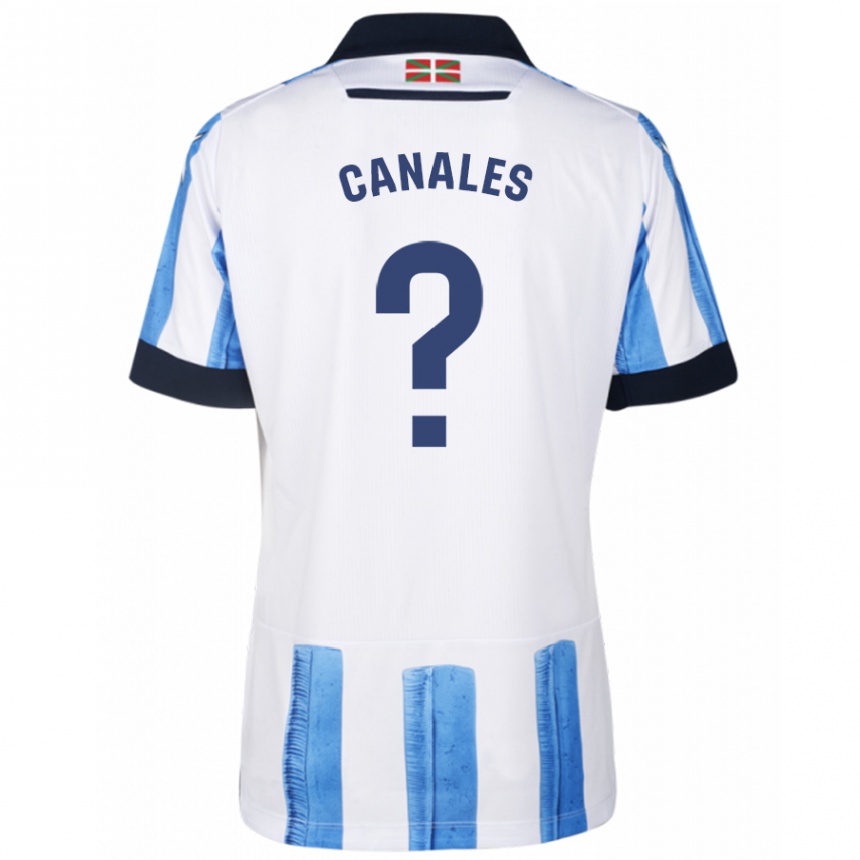 Kids Football Cristian Canales #0 Blue White Home Jersey 2023/24 T-Shirt Canada