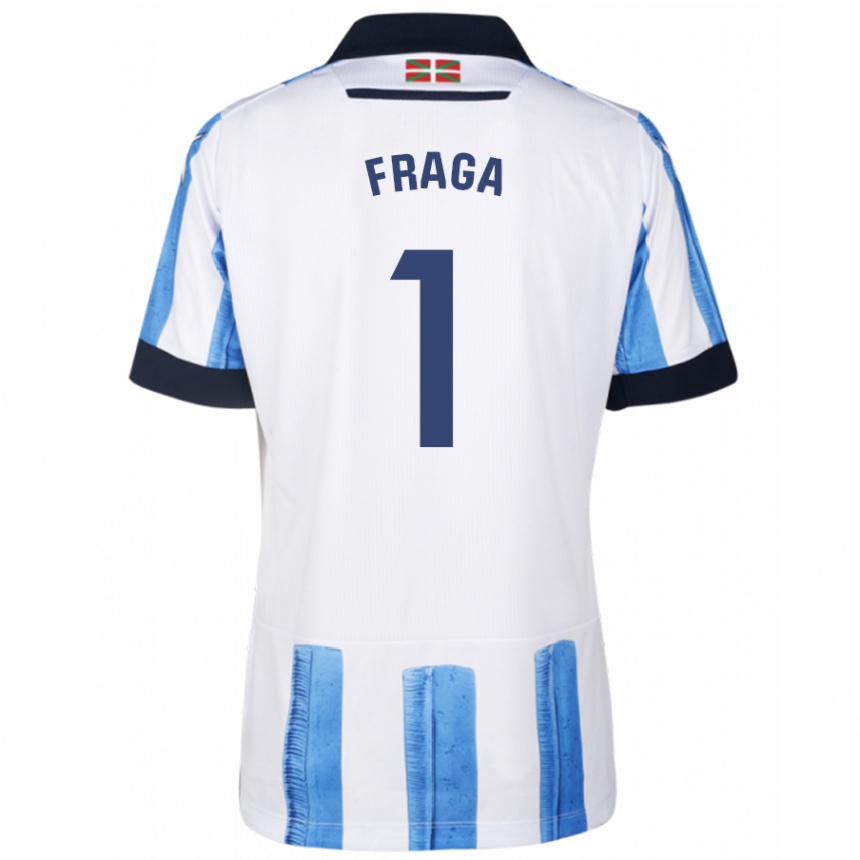 Enfant Football Maillot Aitor Fraga #1 Bleu Blanc Tenues Domicile 2023/24 Canada