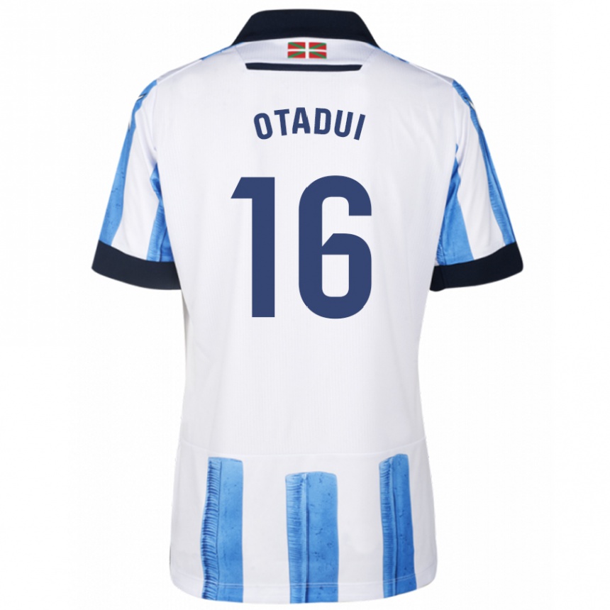 Enfant Football Maillot Iker Otadui #16 Bleu Blanc Tenues Domicile 2023/24 Canada