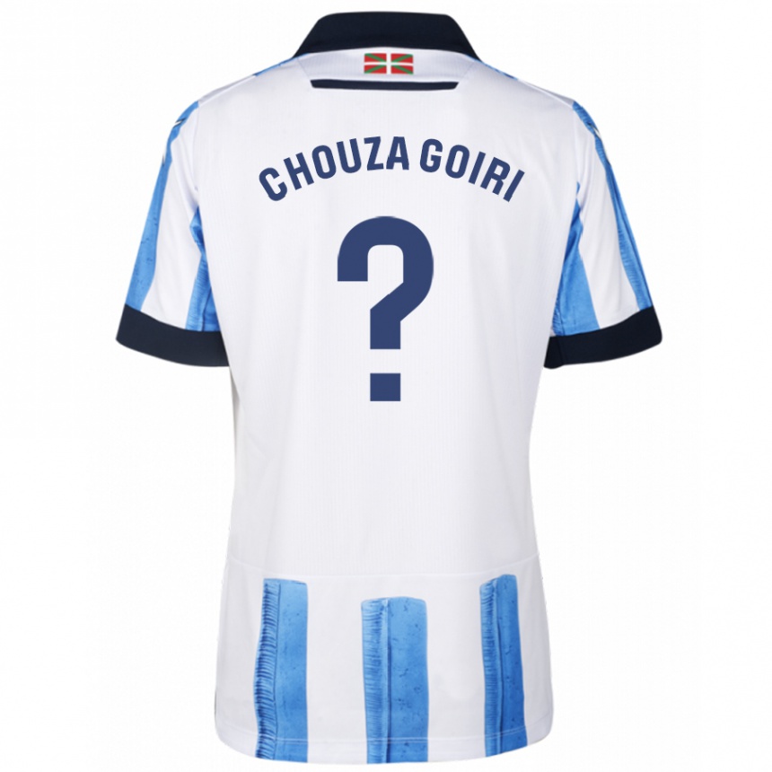 Enfant Football Maillot Nicolás Chouza Goiri #0 Bleu Blanc Tenues Domicile 2023/24 Canada