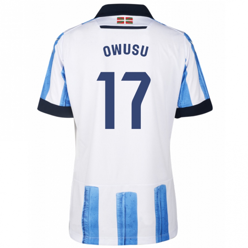 Kids Football Jacqueline Owusu #17 Blue White Home Jersey 2023/24 T-Shirt Canada