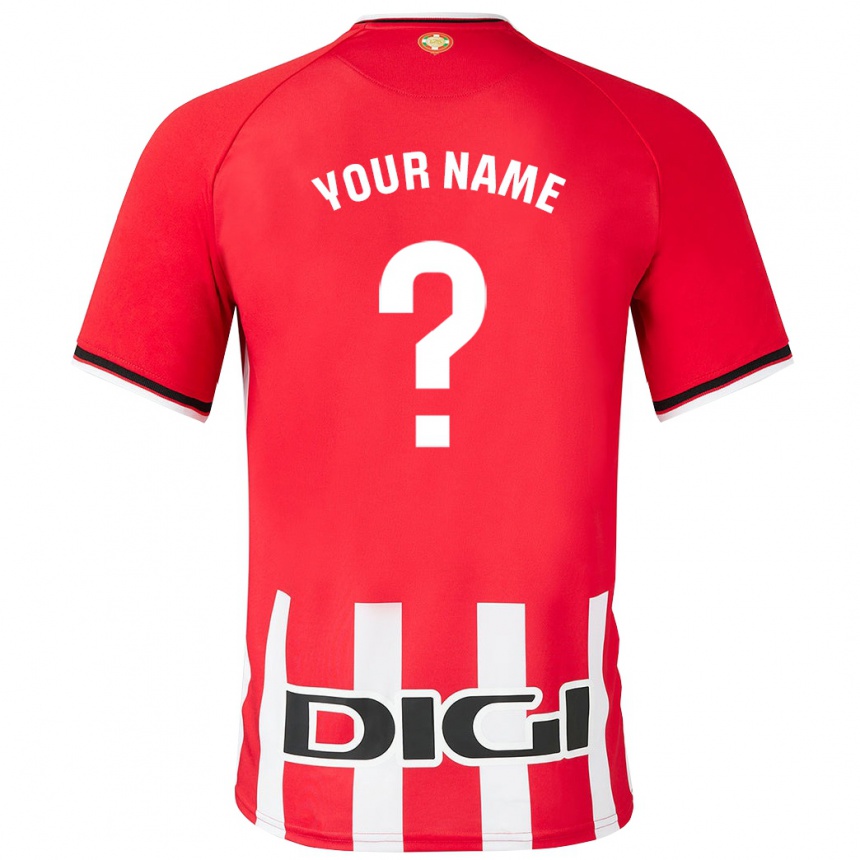 Kids Football Your Name #0 Red Home Jersey 2023/24 T-Shirt Canada