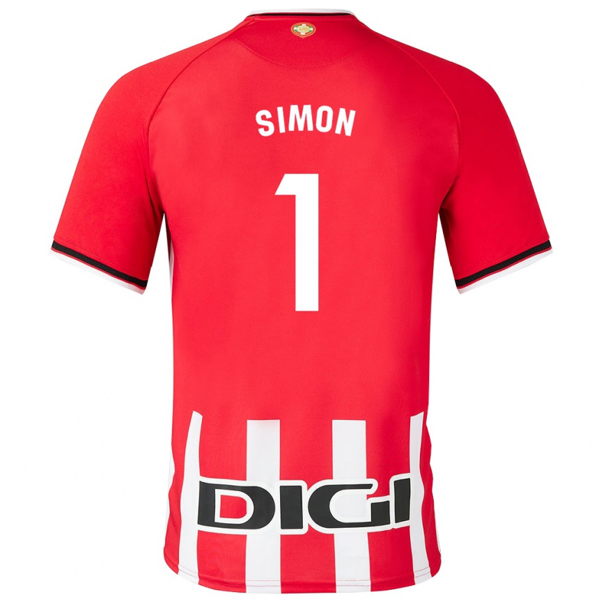 Enfant Football Maillot Unai Simón #1 Rouge Tenues Domicile 2023/24 Canada