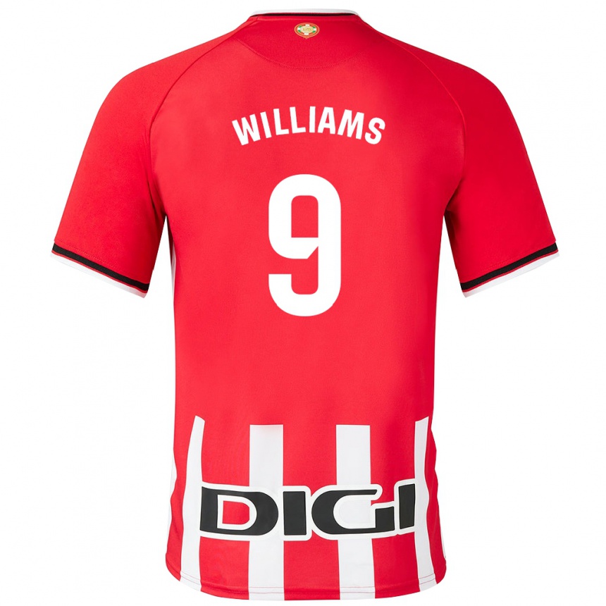 Kids Football Iñaki Williams #9 Red Home Jersey 2023/24 T-Shirt Canada