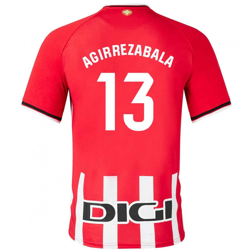 Kids Football Julen Agirrezabala #13 Red Home Jersey 2023/24 T-Shirt Canada