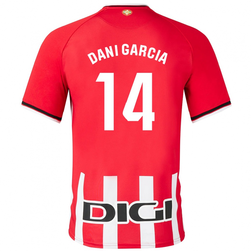 Kids Football Dani García #14 Red Home Jersey 2023/24 T-Shirt Canada