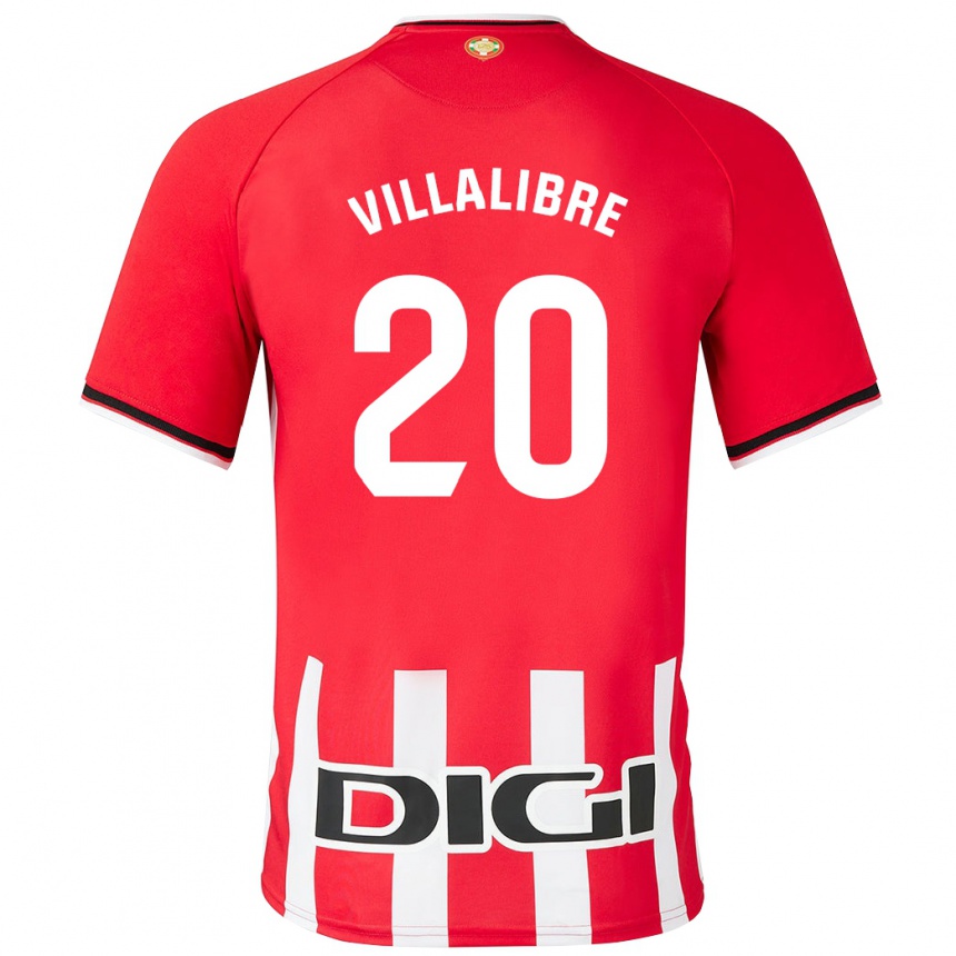 Kids Football Asier Villalibre #20 Red Home Jersey 2023/24 T-Shirt Canada