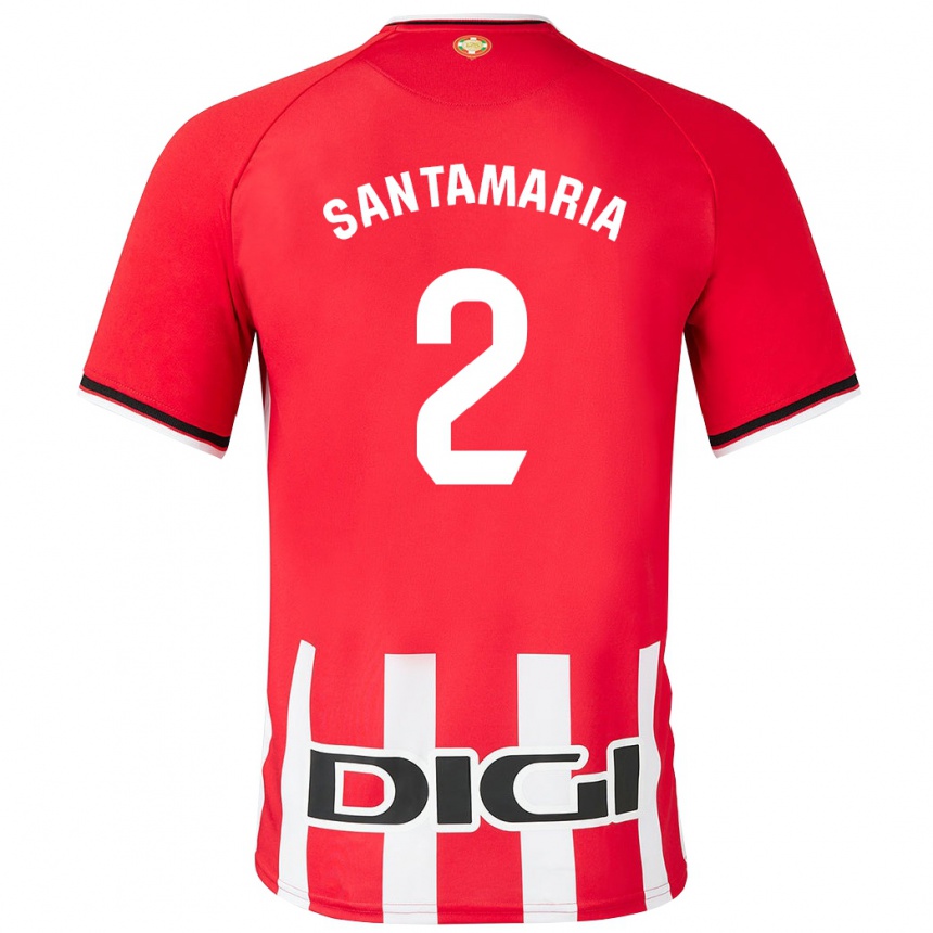 Enfant Football Maillot Unai Santamaría #2 Rouge Tenues Domicile 2023/24 Canada