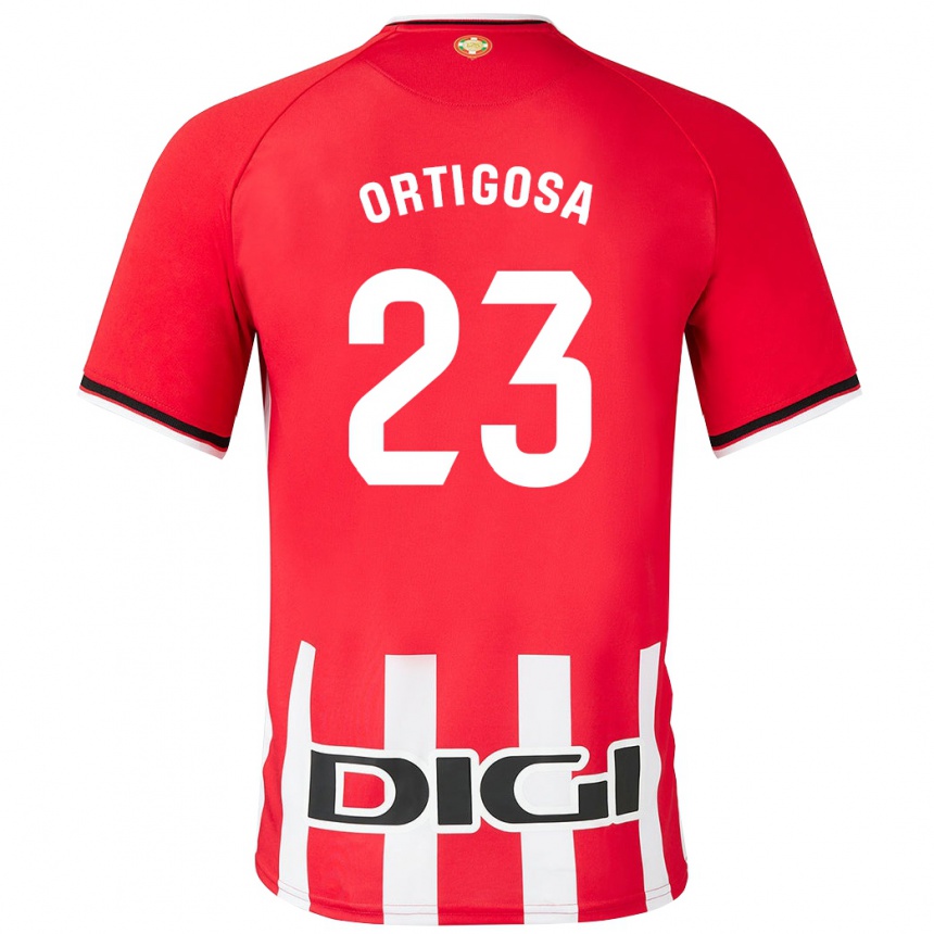 Enfant Football Maillot Aritz Ortigosa #23 Rouge Tenues Domicile 2023/24 Canada