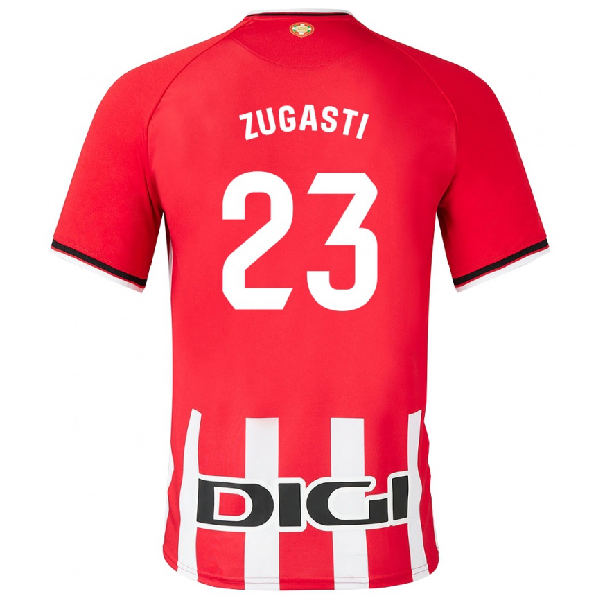 Kids Football Patricia Zugasti Oses #23 Red Home Jersey 2023/24 T-Shirt Canada