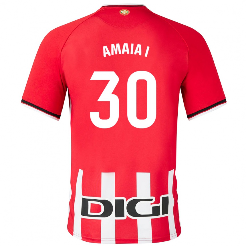 Enfant Football Maillot Amaia Iribarren Arteta #30 Rouge Tenues Domicile 2023/24 Canada