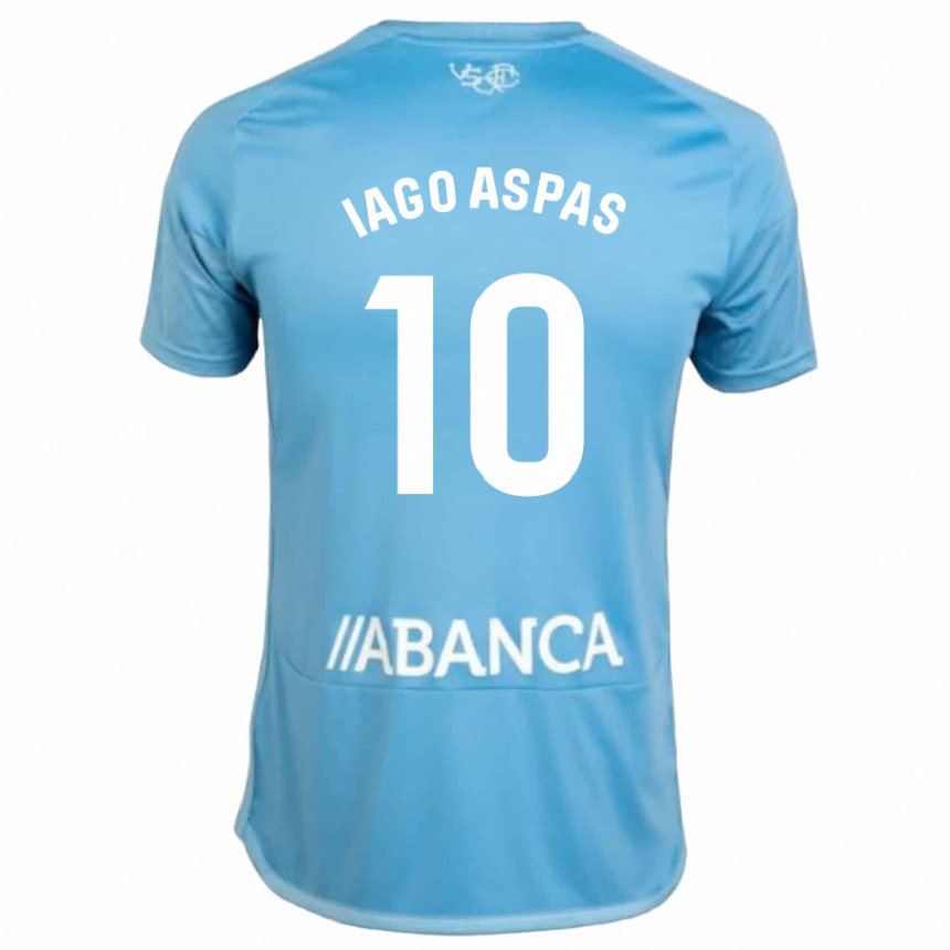 Kids Football Iago Aspas #10 Blue Home Jersey 2023/24 T-Shirt Canada