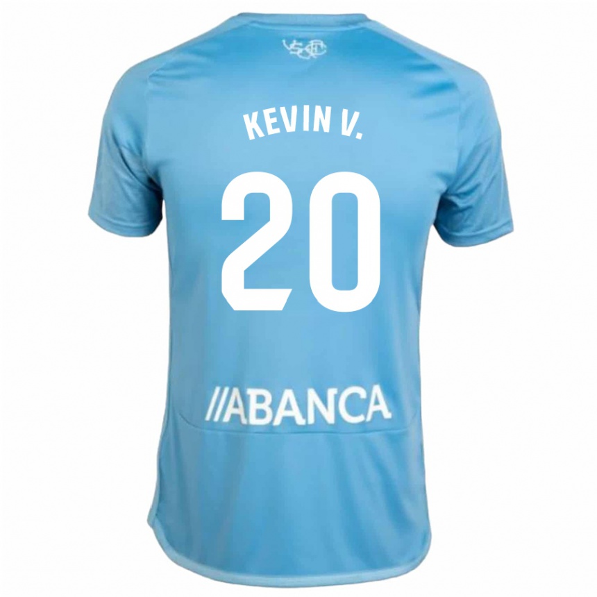 Kids Football Kevin Vázquez #20 Blue Home Jersey 2023/24 T-Shirt Canada