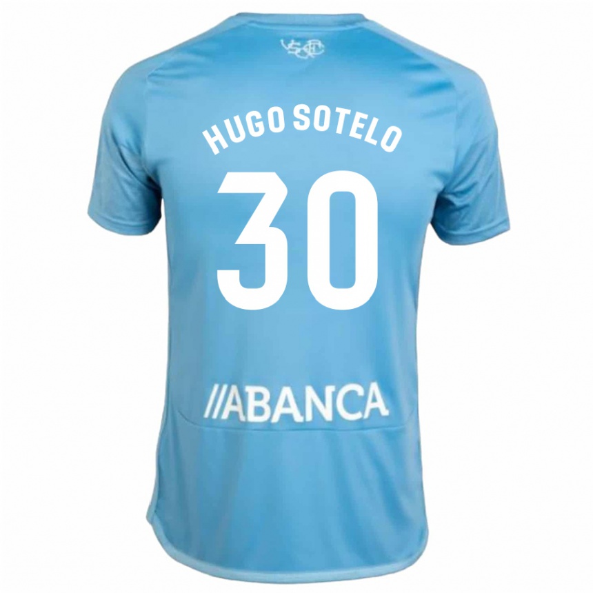 Kids Football Hugo Sotelo #30 Blue Home Jersey 2023/24 T-Shirt Canada