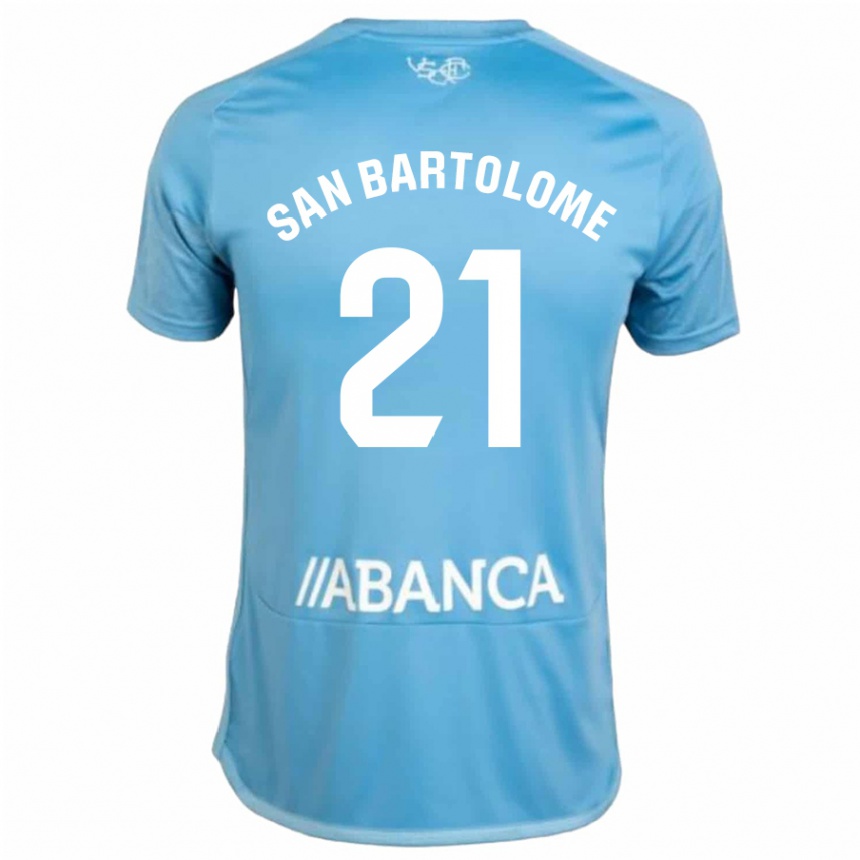 Kids Football Víctor San Bartolomé #21 Blue Home Jersey 2023/24 T-Shirt Canada