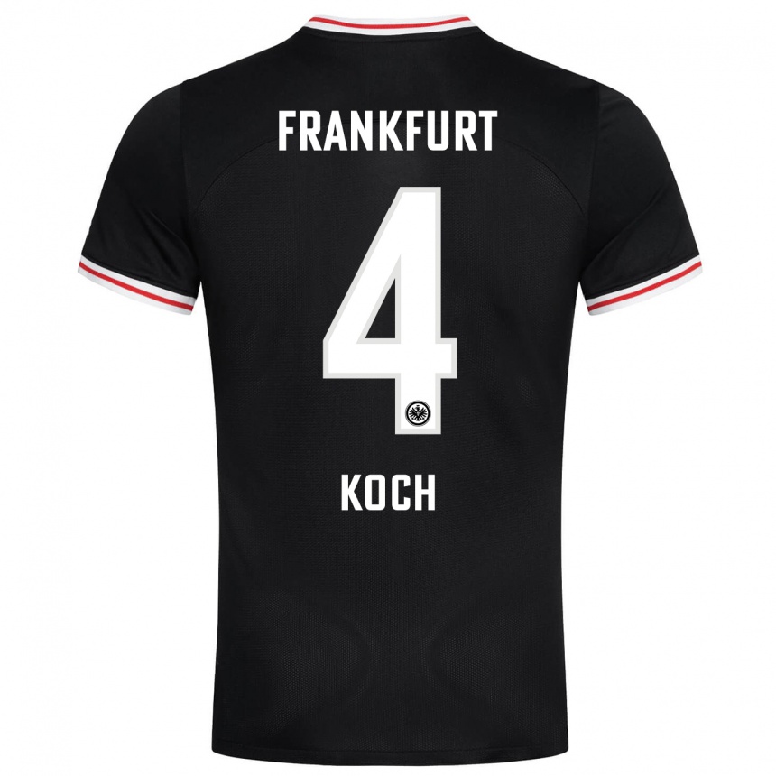 Kids Football Robin Koch #4 Black Away Jersey 2023/24 T-Shirt Canada