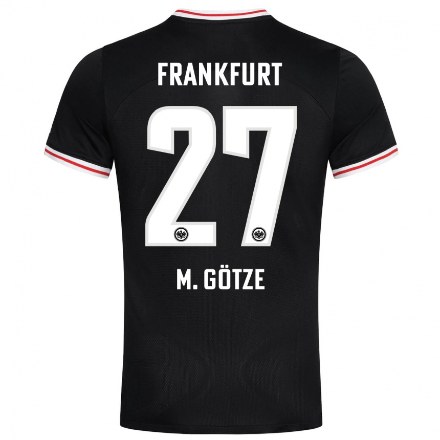 Kids Football Mario Götze #27 Black Away Jersey 2023/24 T-Shirt Canada