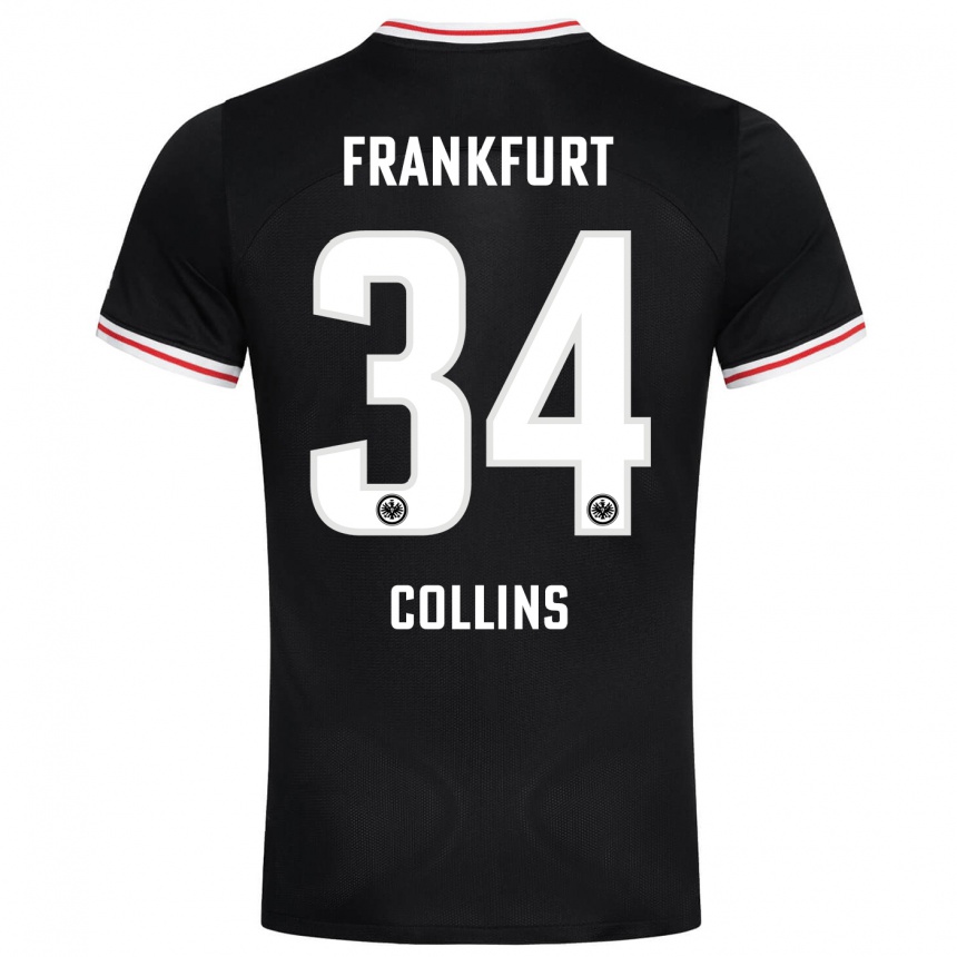 Enfant Football Maillot Nnamdi Collins #34 Noir Tenues Extérieur 2023/24 Canada