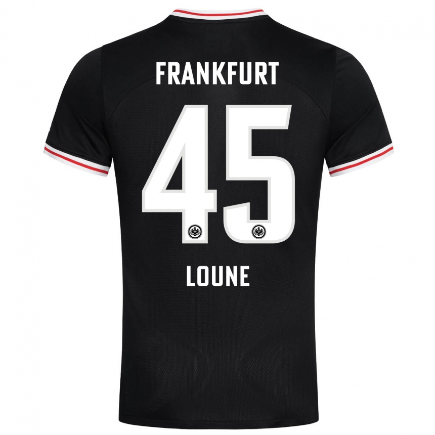 Kids Football Mehdi Loune #45 Black Away Jersey 2023/24 T-Shirt Canada