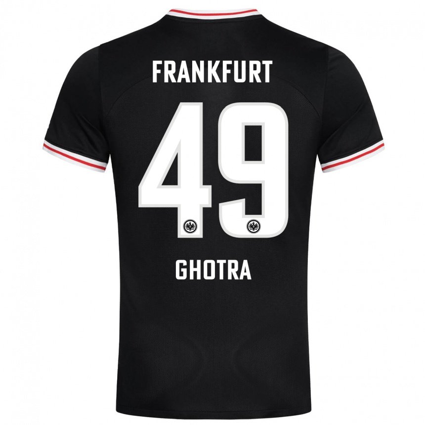 Kids Football Harpreet Ghotra #49 Black Away Jersey 2023/24 T-Shirt Canada