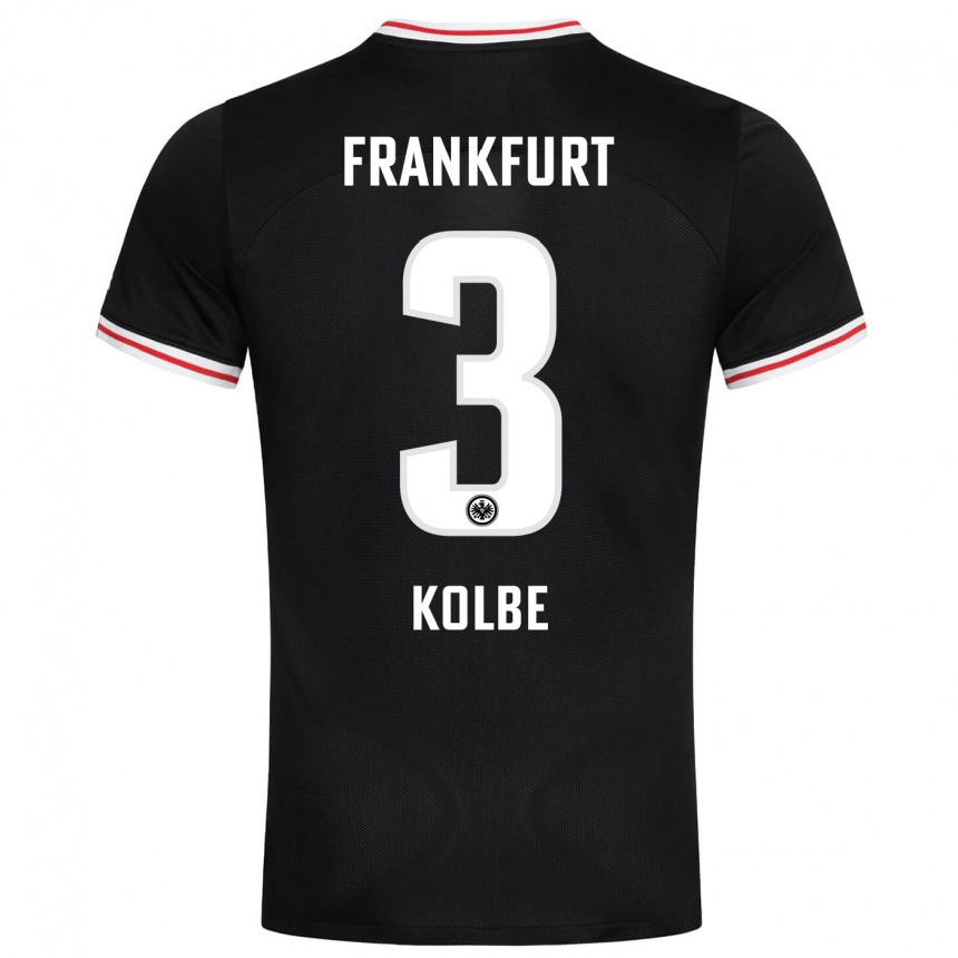 Kids Football Louis Kolbe #3 Black Away Jersey 2023/24 T-Shirt Canada